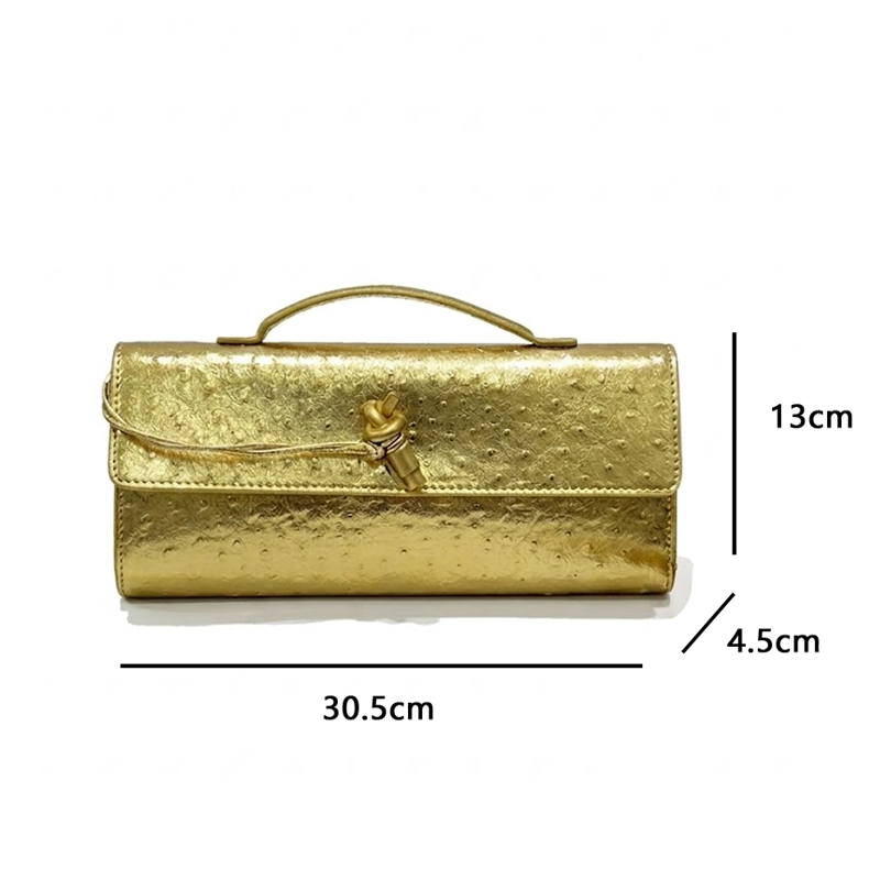 La pochette nœud à rabat – Estampé autruche