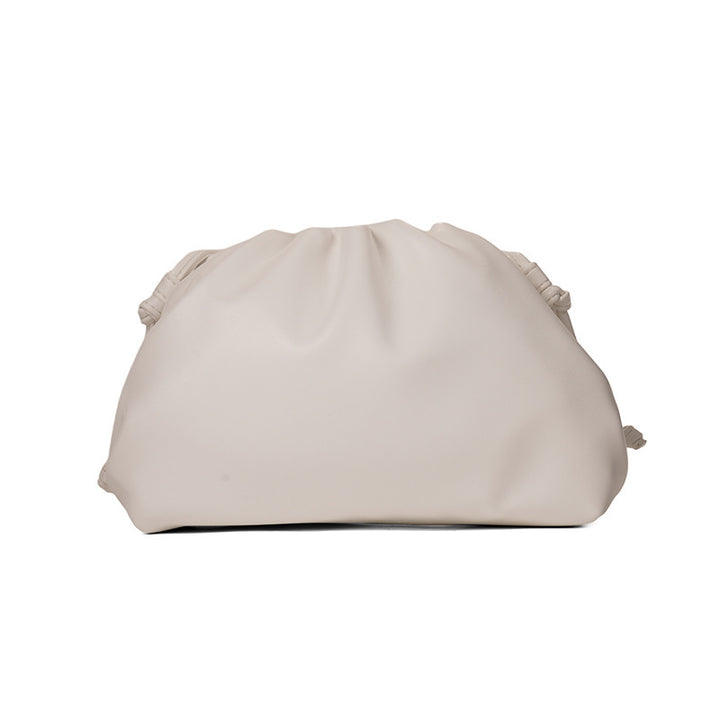 Sac à bandoulière en similicuir froncé et uni