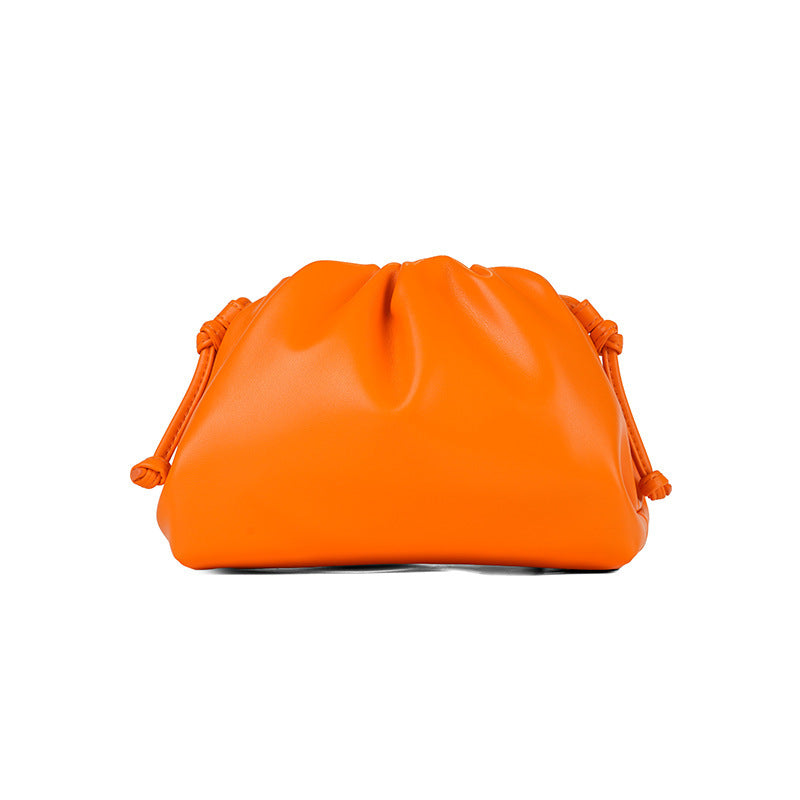 Sac à bandoulière en similicuir froncé et uni