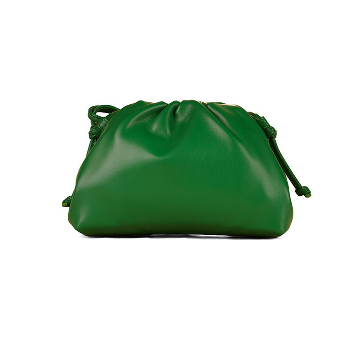 Sac à bandoulière en similicuir froncé et uni
