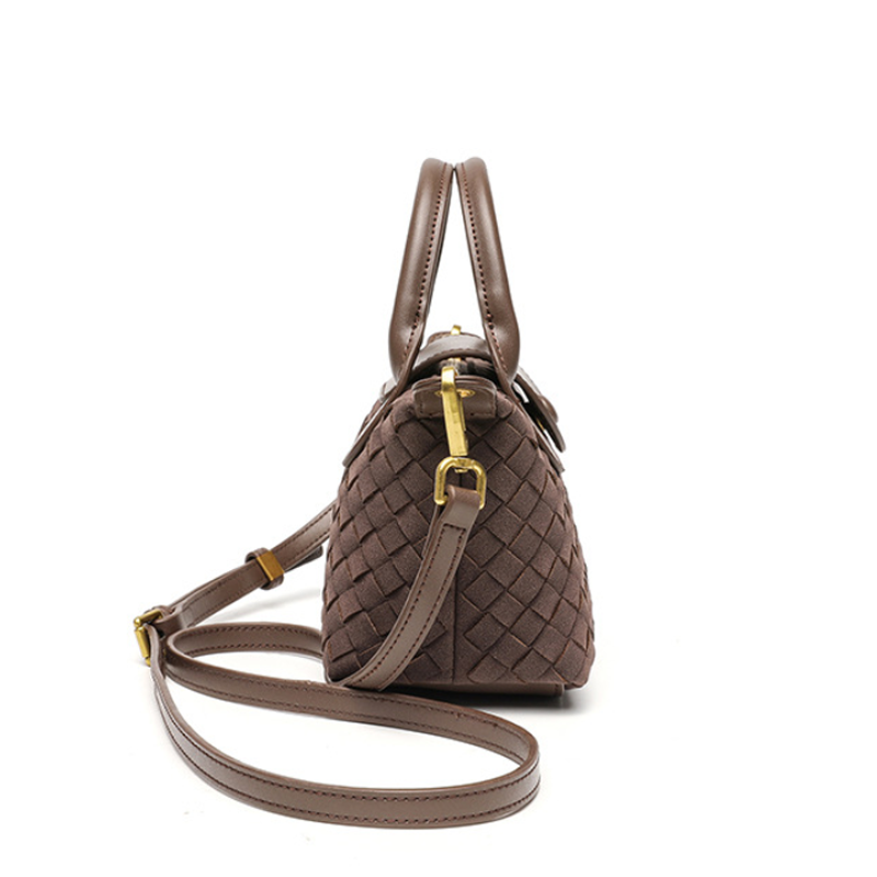 LE SAC CABAS À RABAT EN FAUX DAIM