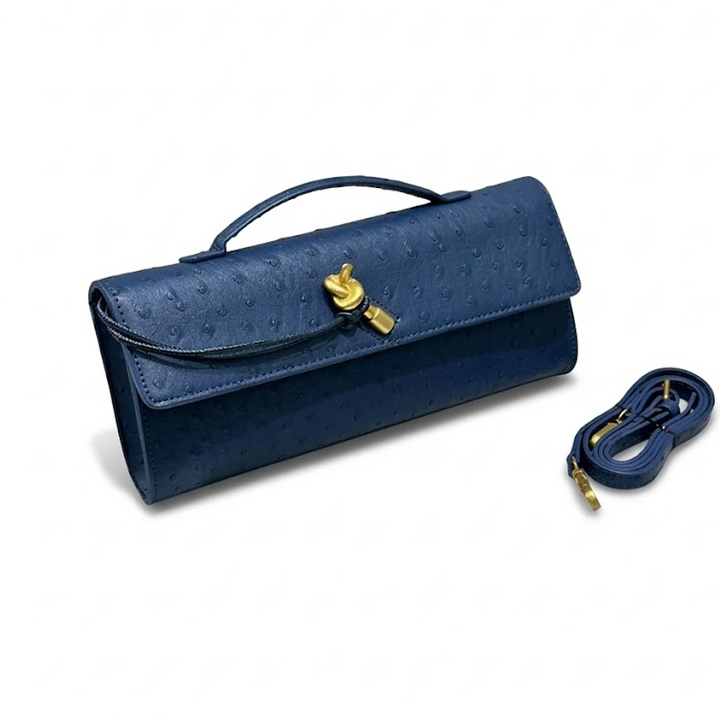 La pochette nœud à rabat – Estampé autruche