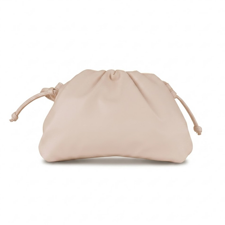 Sac à bandoulière en similicuir froncé et uni