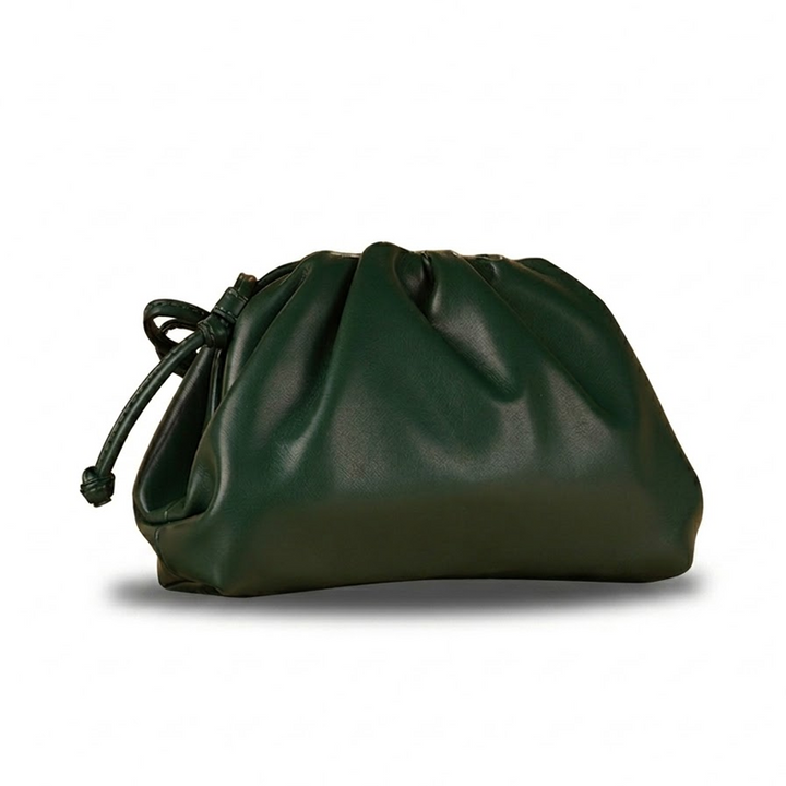 Sac à bandoulière en similicuir froncé et uni