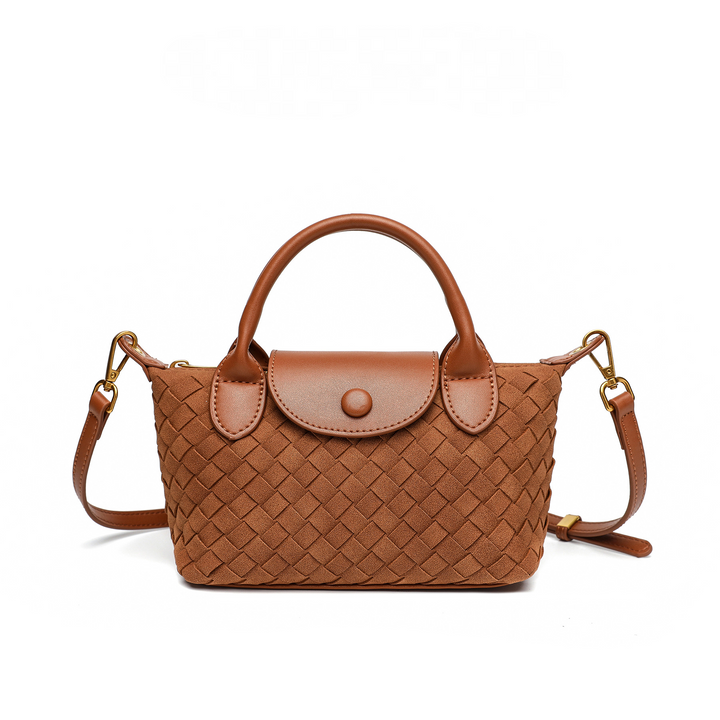 LE SAC CABAS À RABAT EN FAUX DAIM