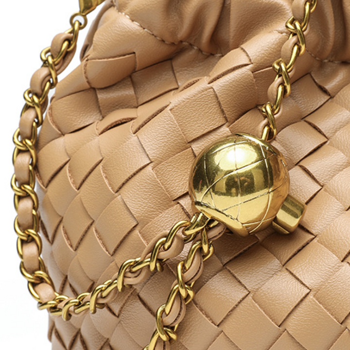 LE SAC BANDOULIÈRE ARTISANAL À BOULES DORÉES