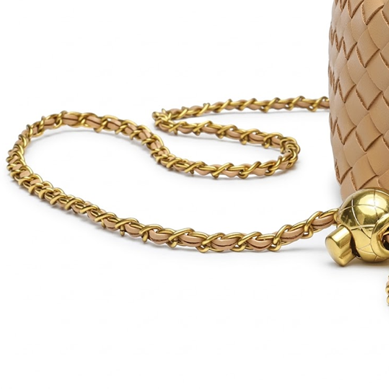 LE SAC BANDOULIÈRE ARTISANAL À BOULES DORÉES