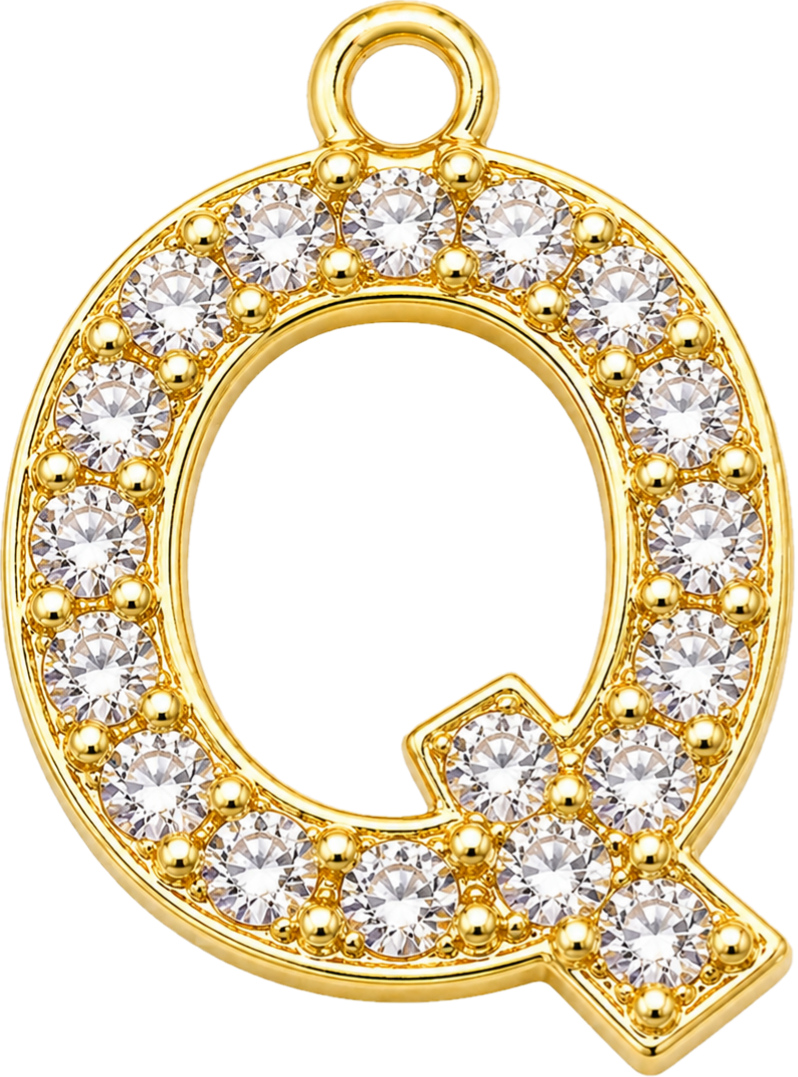 Gold Letter Q