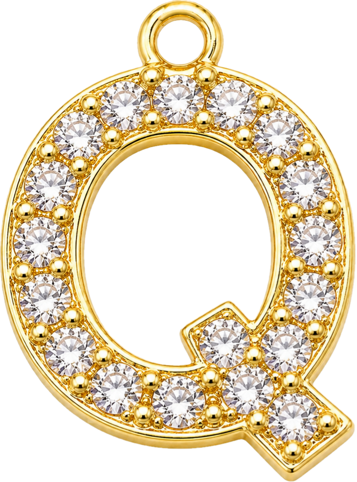 Gold Letter Q