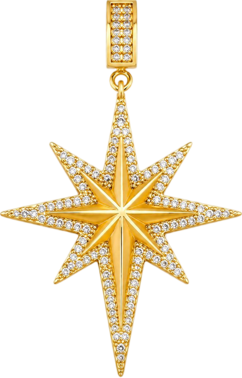Eight-Point Star Charm