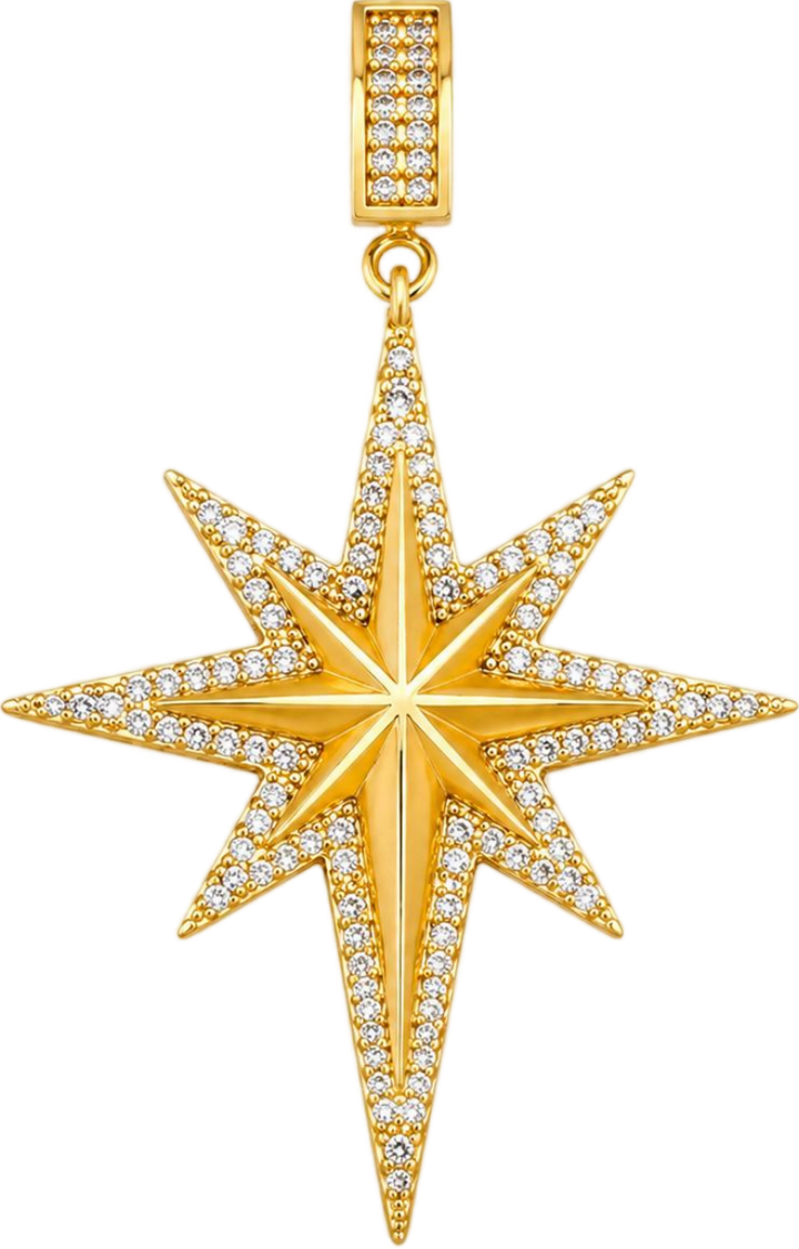 Eight-Point Star Charm