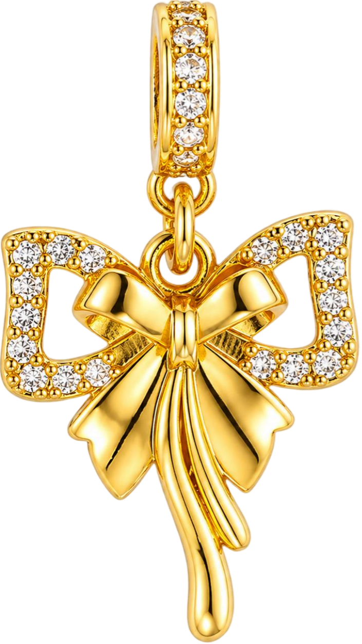 Gold Bow Charm