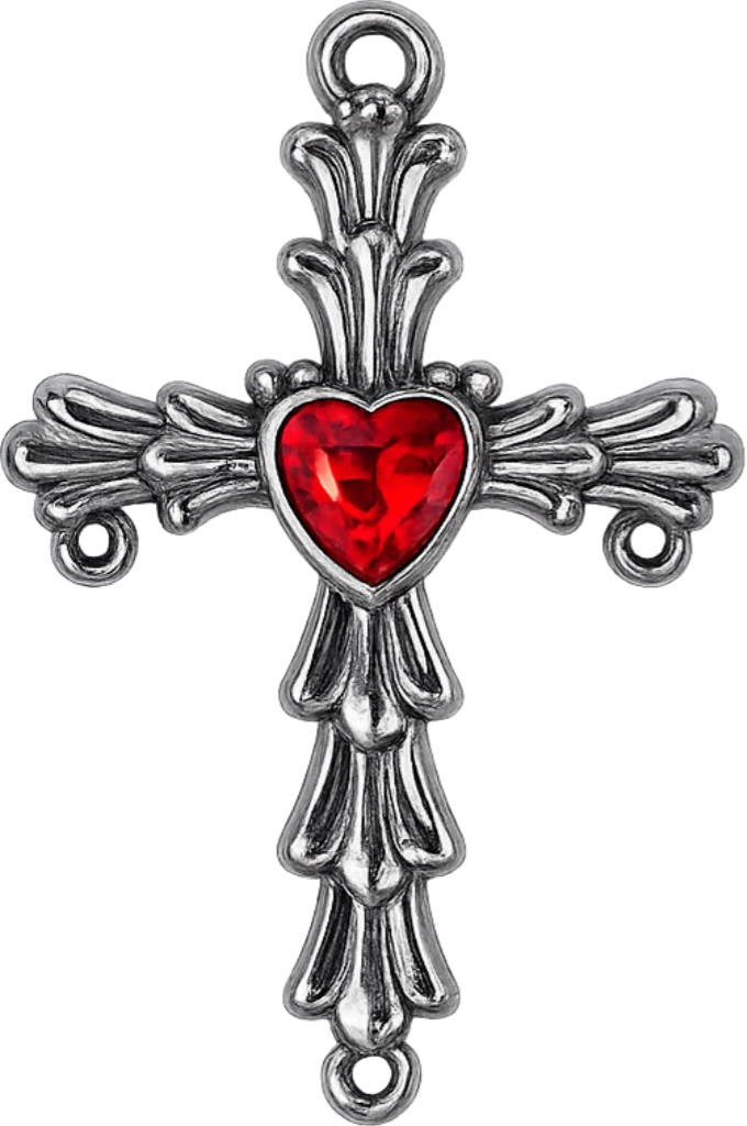 Heart Cross Charm