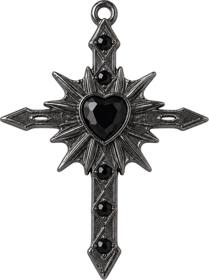 Black Cross Charm