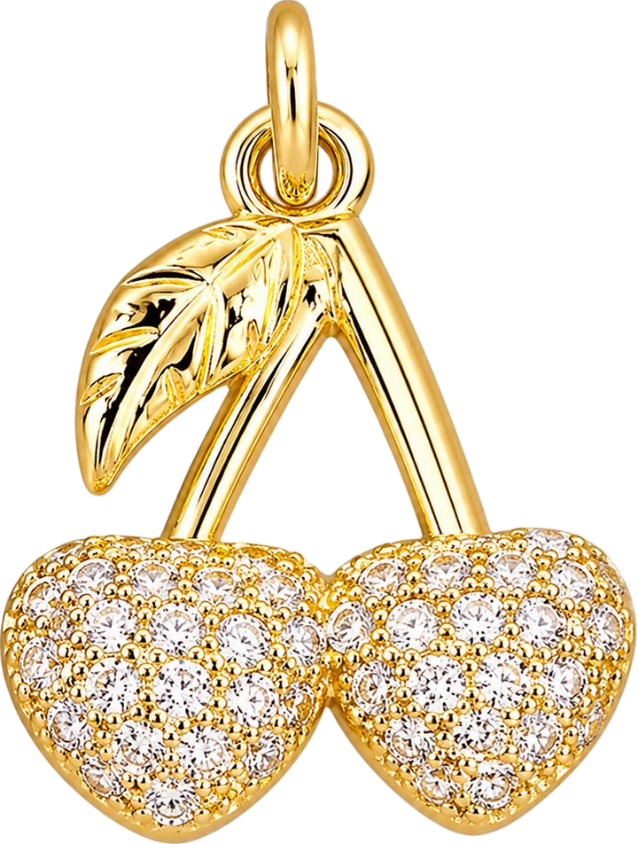 Gold Cherry Charm