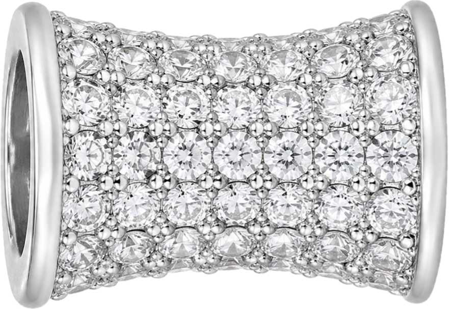 Silver Pavé Barrel