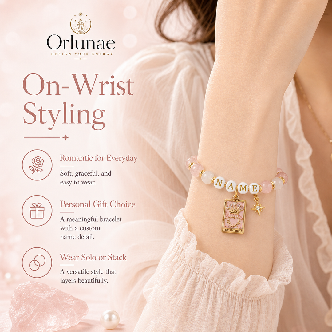 Rose Quartz Name Bracelet – Love & Empress Energy